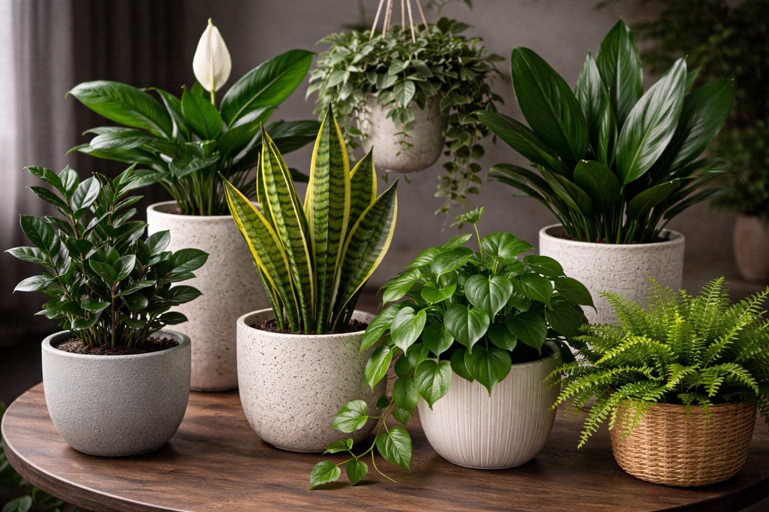houseplants that improve air quality and don't need much light