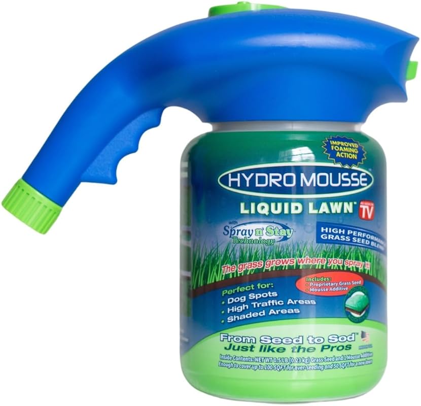 Hydro Mousse Liquid Lawn System – Grass Seed Spray Kit for Spot Repair