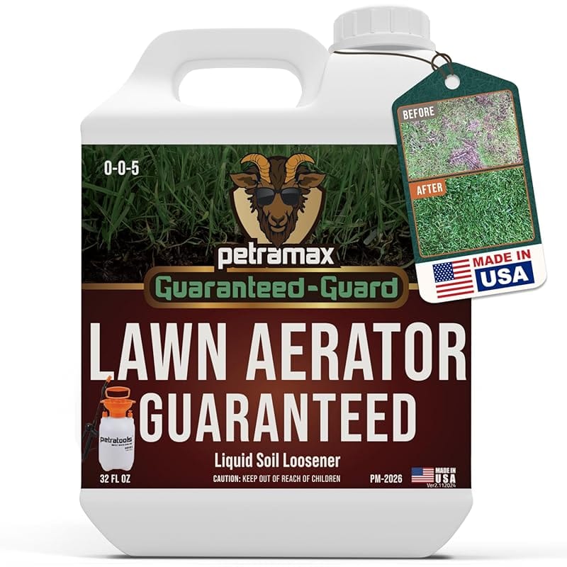 PETRAMAX Liquid Lawn Aerator & Soil Conditioner, 0-0-5 Fertilizer for 