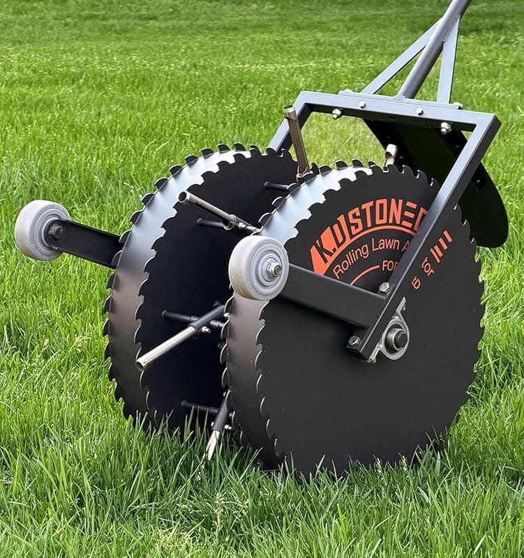 Patented Manual Lawn Coring Aerator with Push Roller for Soil Loosenin