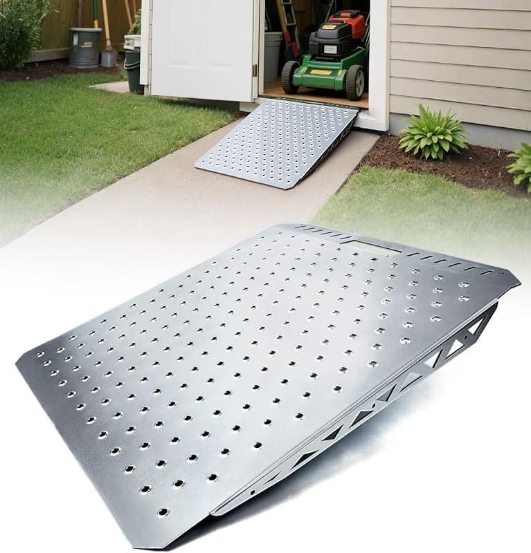 1500lbs Heavy-Duty Anti-Slip Shed Ramp for Lawn Equipment Bike Motorcy