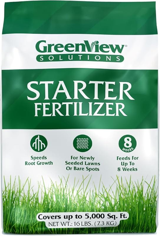 GreenView Solutions Starter Fertilizer for New Lawns - Covers 5,000 Sq