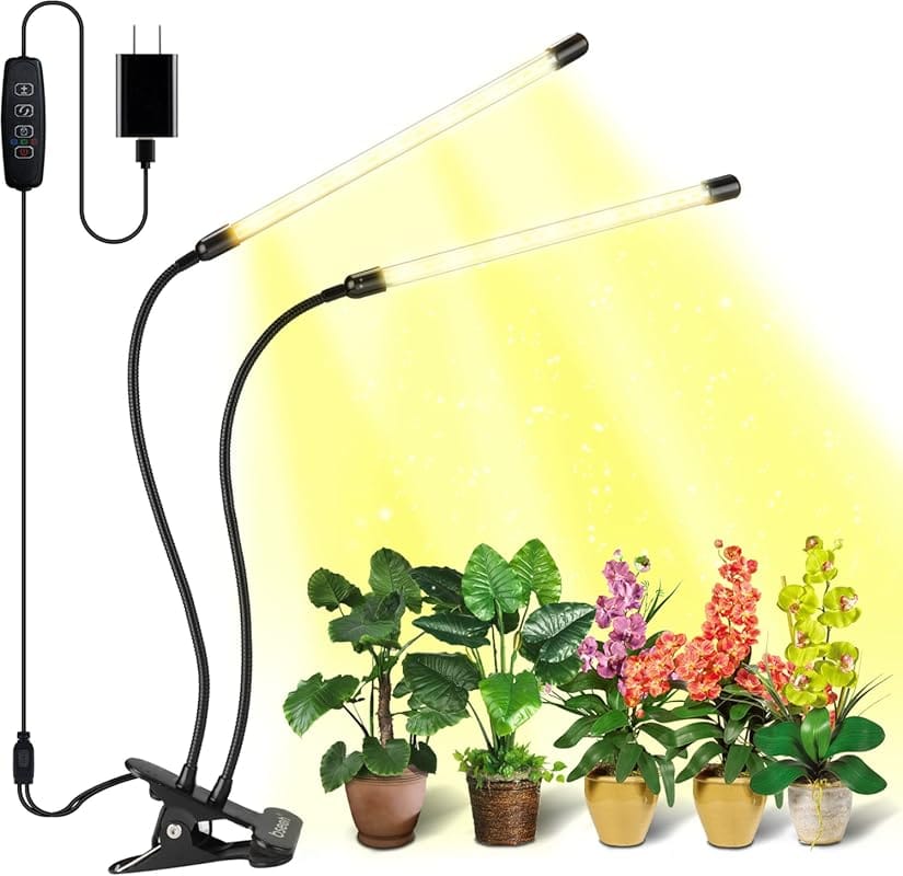 Bseah Full Spectrum Plant Grow Lamp – 10 Dimmable Levels, Auto Timer, 