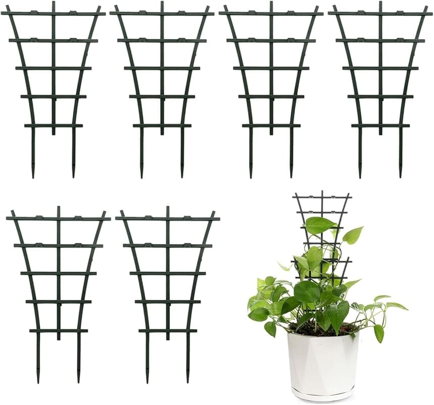 Feitore 6Pcs Stackable Plastic Indoor Plant Trellis for Hoya, Pothos &