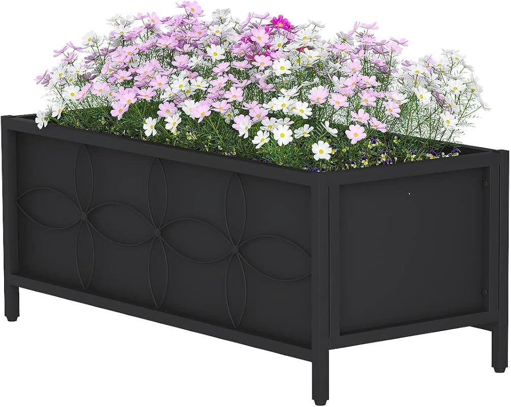 Zhongma Sturdy Raised Garden Bed with Inner Liners, Large Planter for 